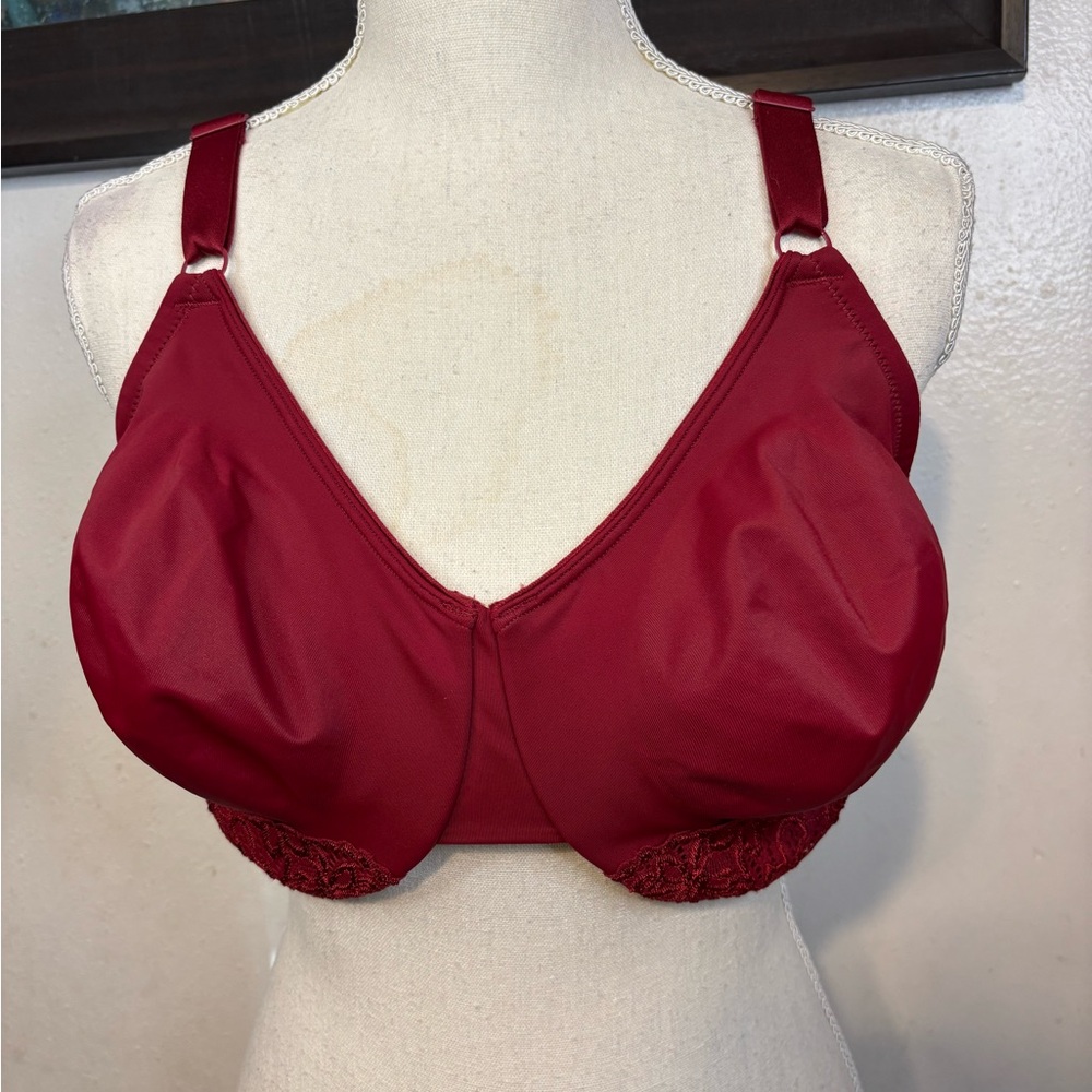 Olga Red Full Coverage Bra